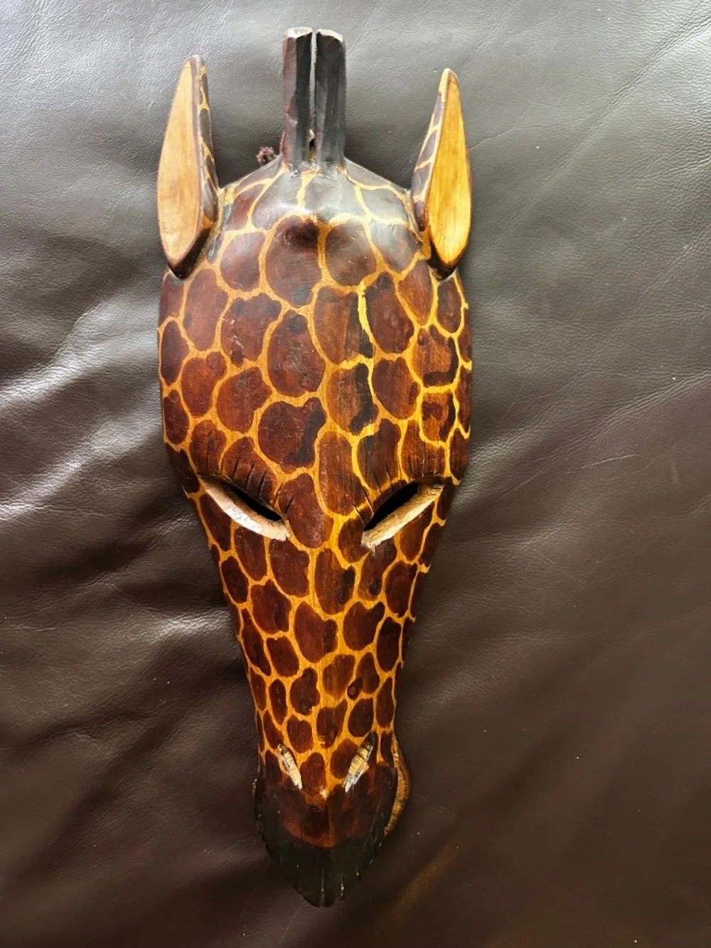 Wooden Giraffe Mask